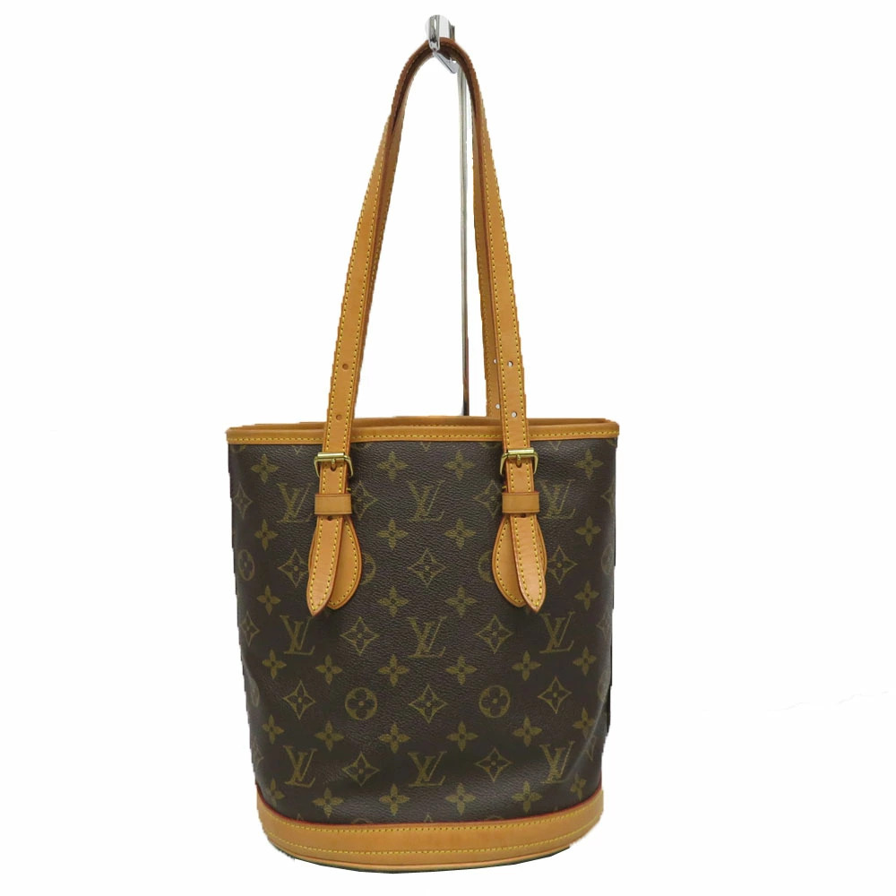 LOUIS VUITTON Bucket Monogram Brown Handbag Clutch Bag
